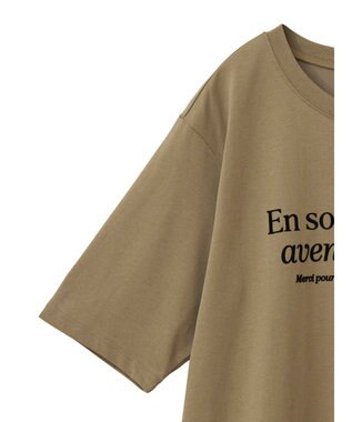 Green Parks ５分袖フロッキーロゴプリントＴＥＥ Khaki