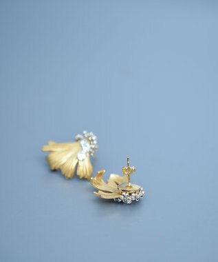 monshiro イチョウビーズピアス ホワイト