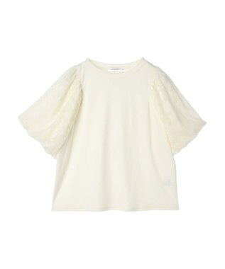 AMERICAN HOLIC ジャガードスリーブカットプルオーバー Ivory