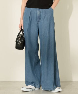 AMERICAN HOLIC ライトオンススーパーワイドデニム Light Indigo