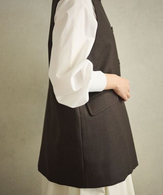 #Newans 大人気ジレが新素材で再登場！チュニックジレ ブラウン