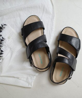 Pointer 本革 バックストラップサンダル ブラック