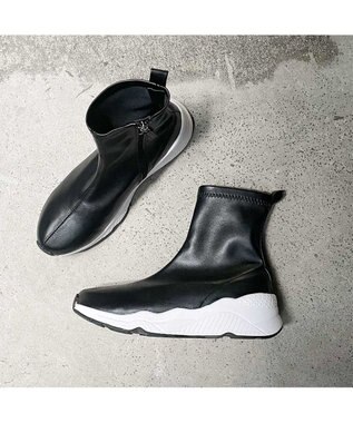 MODE ET JACOMO <noyau>スニーカーショートブーツ ブラック