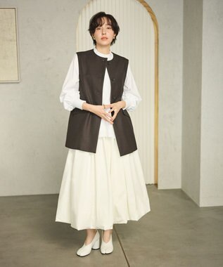 #Newans 大人気ジレが新素材で再登場！チュニックジレ ブラウン