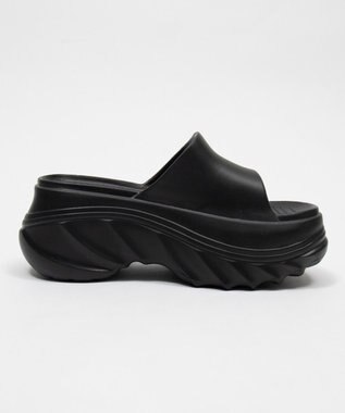 WEGO 厚底デザインラバーサンダル ブラック