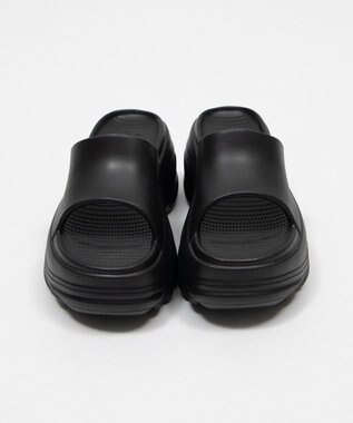 WEGO 厚底デザインラバーサンダル ブラック