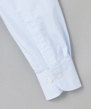 GOTAIRIKU 【形態安定】PREMIUMPLEATS_セミワイドカラー 通年ドレスシャツ_ストライプ(25年春夏モデル) サックスブルーストライプ