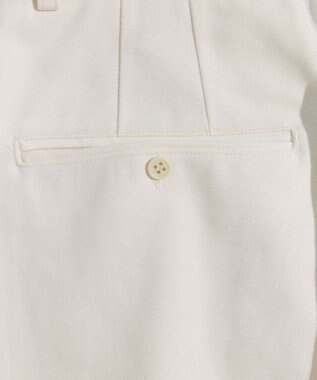 LENO ONE  FOWARD PLEATS CHINO TROUSERS ワンタックチノパンツ WHITE