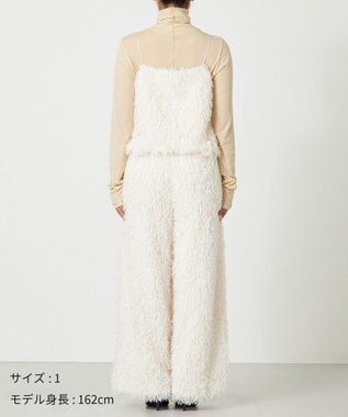 NAVE 【Nave・洗える】フェザーフリンジ キャミソールブラウス アイボリー系