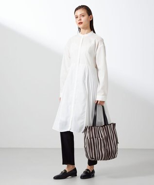 Y'SACCS 【ムック本掲載】ドローイングストライプ　トートバッグ ワイン