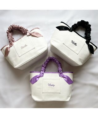 LA BAGAGERIE 【インスタグラマー Chiyoさん×LA BAGAGERIE】ギャザーリボンハンドルトート パープル