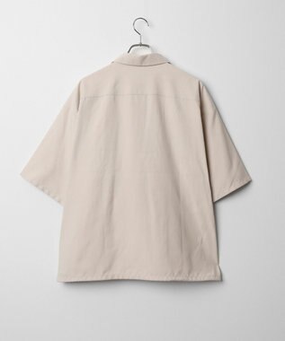 WEGO 【LUCY】アイススウェードハーフジップシャツ（S） ライトベージュ