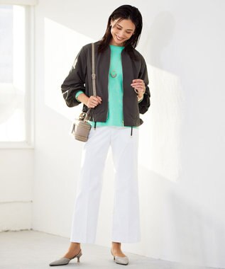 自由区 【撥水加工・UVケア・洗える】ライトグログラン ブルゾン スレート