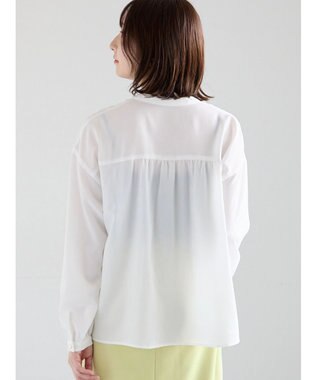 Te chichi フロントフリルキーネックブラウス オフホワイト