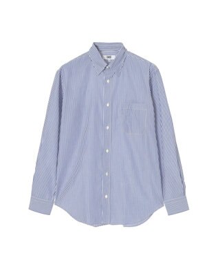 DAKS コットン ストライプシャツ ブルー