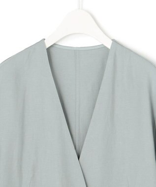 ICB 【洗える】 Unleash ノーカラージャケット ジェイドグレー系