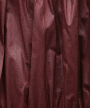 Green Parks チンツ加工シャーリングスカート Bordeaux