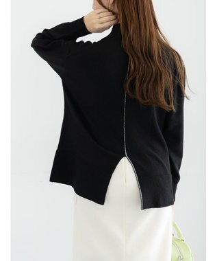 Te chichi バックスリットスタンドネックプルオーバー