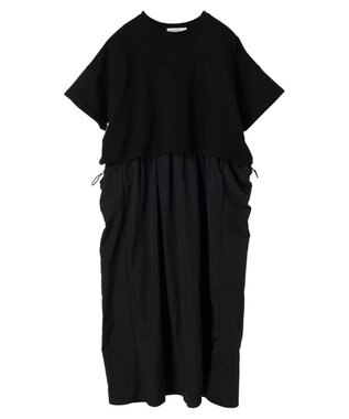 AMERICAN HOLIC ドロストドッキングワンピース Black