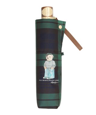 MOONBAT POLO RALPH LAURE(ポロ ラルフローレン) 折りたたみ傘 チェック ポロベア ワンポイント ブラックウォッチ