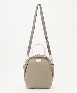 Y'SACCS はっ水ドットジャカード　ショートハンドル付き　軽量2wayショルダー グレージュ