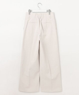 23区 【セットアップ対応/洗える】コットンリネン オックスストレッチ ワイド パンツ アイボリー系