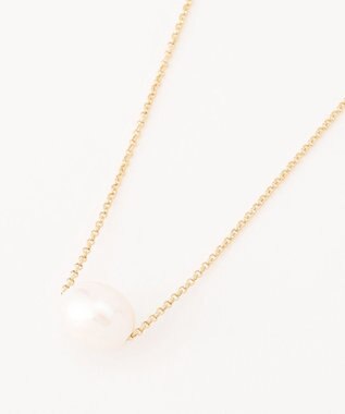 自由区 セミラウンドパールワントップ ネックレス ゴールド系