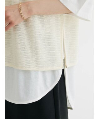 Green Parks ＳＥＴ２点　メッシュベスト＋半袖カットチュニック Ecru