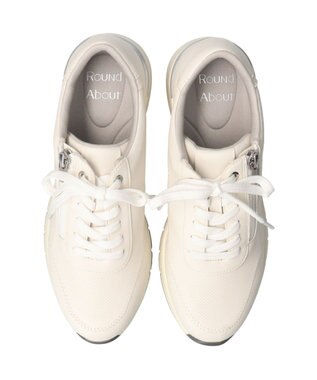 Bridget Birkin 【Round About】サイドジップスニーカー ホワイト