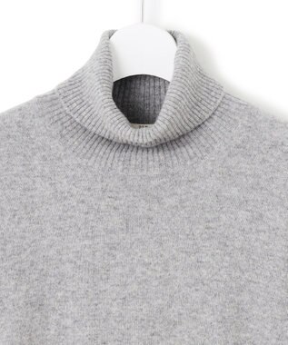 23区 L 【滝沢眞規子さん着用/Oggi掲載/洗える】ピュアカシミヤ タートルネック ニット ライトグレー系