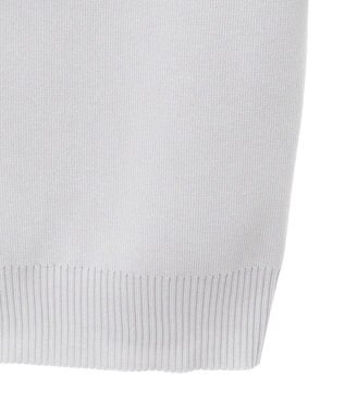 earth music&ecology リボン半袖ニットプルオーバー Ivory