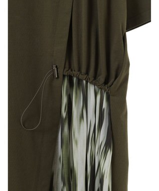 Green Parks 柄シアードッキングワンピース Khaki