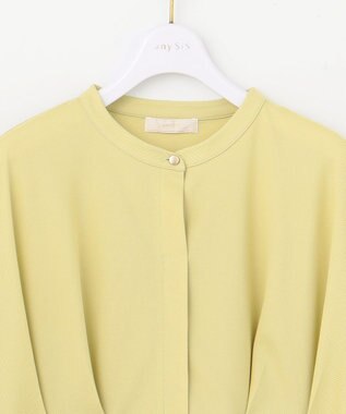 ANY SIS 【洗える】カナパジャージー ブラウス イエロー