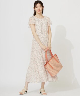 ANY SIS ストライプカラー かごバッグ オレンジ系1