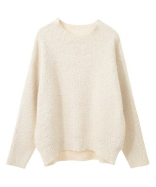 YECCA VECCA 2wayラメフェザーニット Ivory