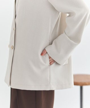 earth music&ecology 【予約】アソート金ボタンジャケット エクリュ