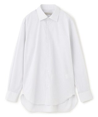 UNFILO MENS ドライ ストレッチ ドレスシャツ ブラックストライプ