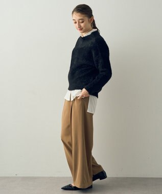 YECCA VECCA 2wayラメフェザーニット Black