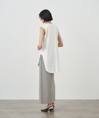 ATON LINEN RAMIE TOP | ペンシルスカート TOP GRAY