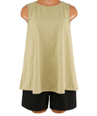 San-ai Resort（三愛水着楽園） 【カップ付きセット水着】タンキニ セット水着　無地【Ungrid（アングリッド）】 ベージュ