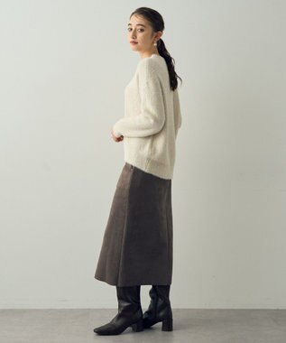 YECCA VECCA 2wayラメフェザーニット Ivory