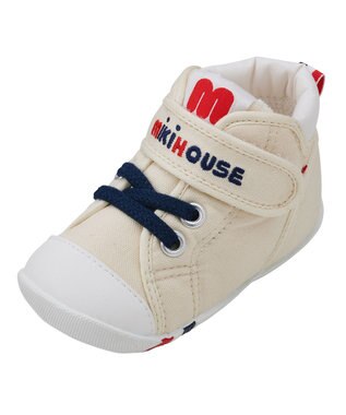 MIKI HOUSE HOT BISCUITS 【ミキハウス】【11.5-13.5cm】 ファーストベビーシューズ 白