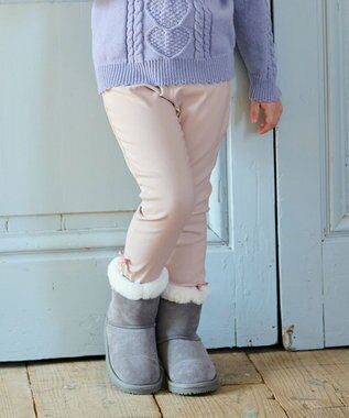 ANY KIDS 7days裏起毛ガーリーパンツ ミルキーベージュ