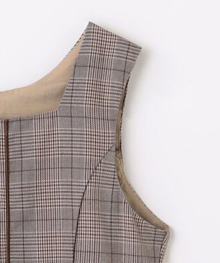 ANY KIDS メロディジャンパースカート ブラウン×チェック