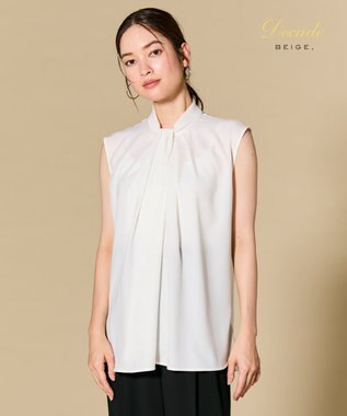 BEIGE， ANITA / ノースリーブタックブラウス