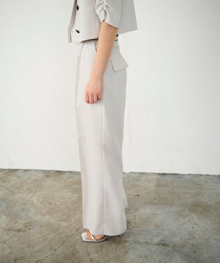 GRACE CONTINENTAL タックワイドパンツ ベージュ