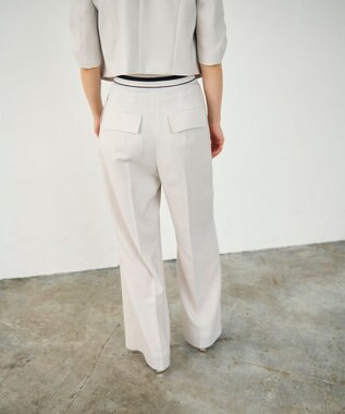 GRACE CONTINENTAL タックワイドパンツ ベージュ