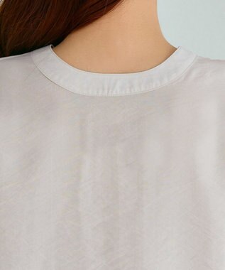 Tiaclasse 【洗える】シアーシャーリング2WAYブラウス エクリュ