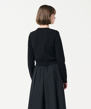 GRACE CONTINENTAL サテンコードニットカーディガン ブラック