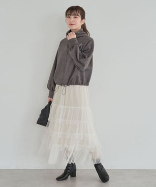 Green Parks スウェード調トラックジャケット Charcoal Gray